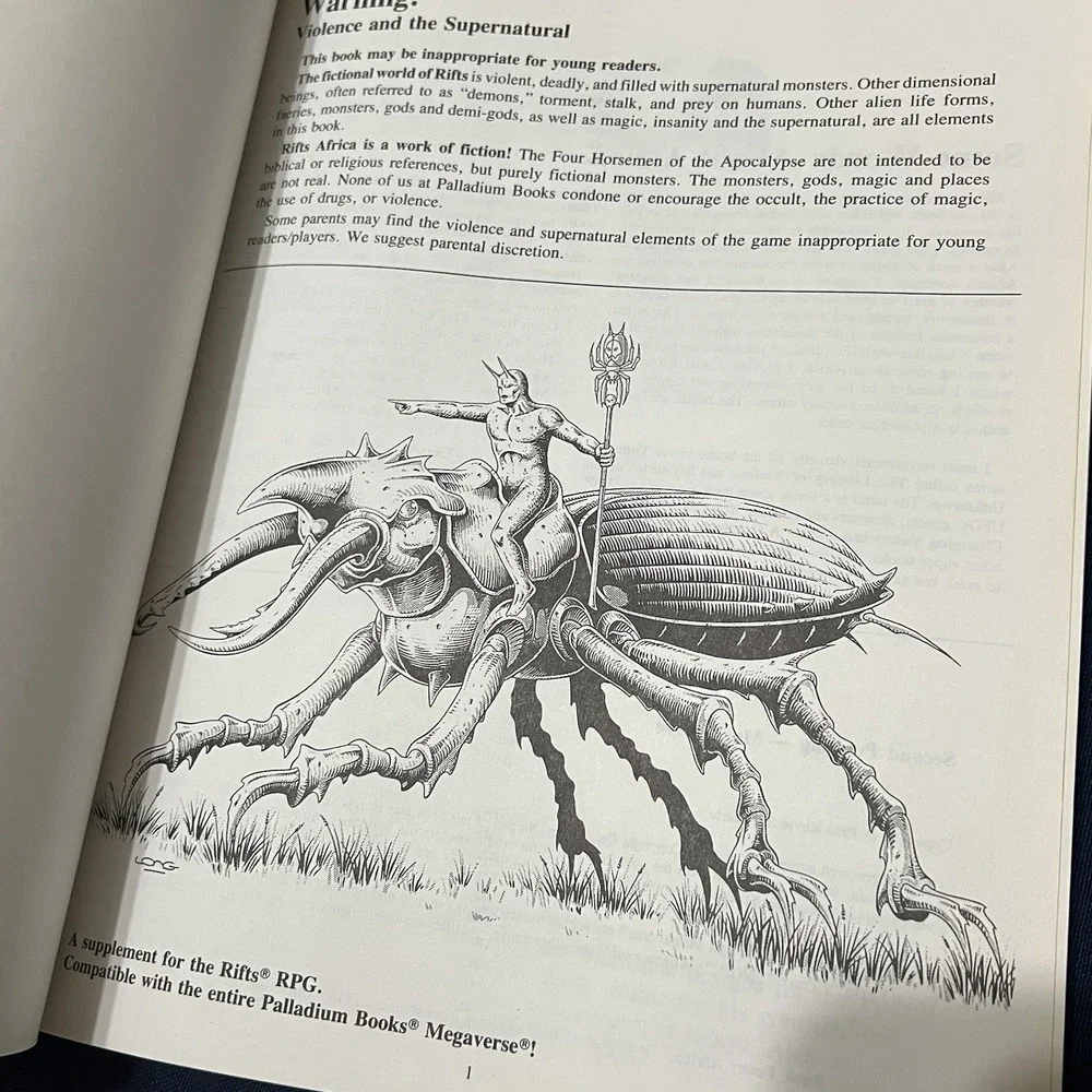 Rifts World‎ Book 4 Four AFRICA Siembieda, Kevin Rifts  -- Palladium Books